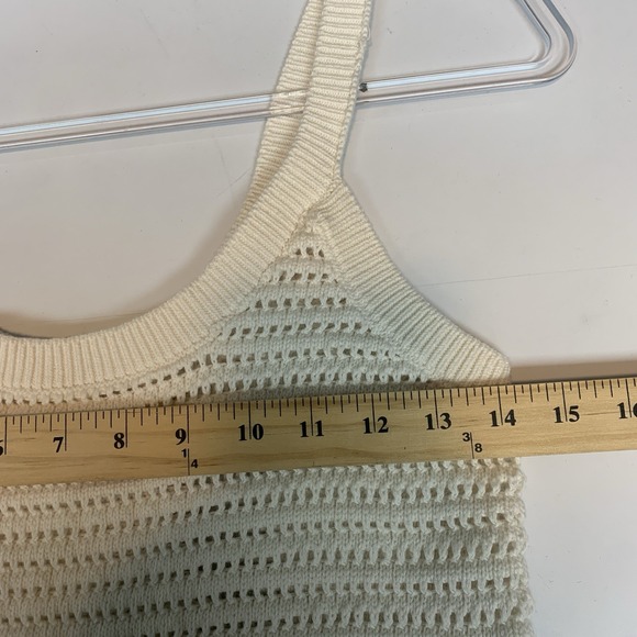 Abercrombie & Fitch Tank Top Womens Small Open Knit Crop Preppy Casual Boho S - Picture 5 of 6